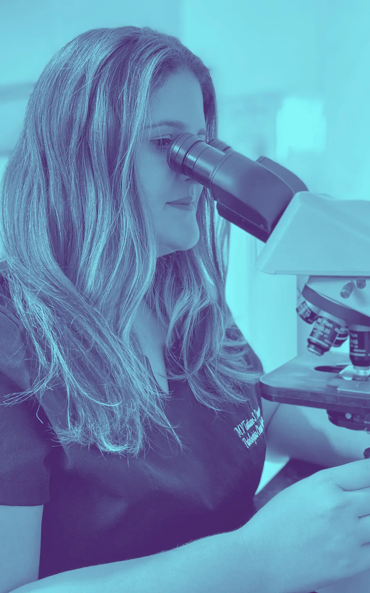 Microscópio veterinário